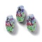 Oval Handmade Lampwork Beads , Dragonfly, 29x14.5x9.5mm, Hole: 2.5mm