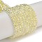 Electroplate Glass Beads Strands, Pearl Luster Plated, Faceted, Bicone, Champagne Gold, 4x4x3mm, Hole: 1mm, about 149pcs/strand, 12.2~12.6''(31~32cm)