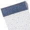 Polyester Mesh Tulle Fabric, with Rhinestone, Marine Blue, 240~250x0.3~1.7mm, 2m/pc