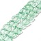 Transparent Glass Beads Strands, Elephant, Spring Green, 10x12x3mm, Hole: 1mm, about 45~48pcs/strand, 14~14.5 inch(36~37cm)