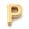 Ion Plating(IP) 304 Stainless Steel Charms, Letter Charm, Real 18K Gold Plated, Letter P, 9.5x7x3mm, Hole: 1.6mm
