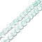 Transparent Glass Beads Strand, Star, Aquamarine, 8~8.5x8~8.5x3.5~4mm, Hole: 1mm