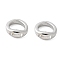 Brass Ring Charm Connectors, Bracelet Necklace End Loop Wire Protector, Platinum, 5x1mm, Hole: 0.7mm