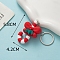 PVC Plastic Keychain, Christmas Theme, Christmas Wreath, Pendant: 5.8x4.2cm