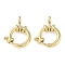 Ion Plating(IP) 304 Stainless Steel Spring Ring Clasps, Real 18K Gold Plated, 18x14.5x4.5mm, Hole: 2.5mm