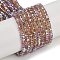 Electroplate Glass Beads Strands, Pearl Luster Plated, Faceted, Rondelle, Camel, 2.4~3.2x4mm, Hole: 1mm, about 147~152pcs/strand, 39~45cm