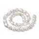 Fili di perle di keshi di perle barocche naturali PEAR-K004-31-A-3