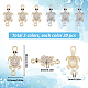 SUNNYCLUE 40Pcs 2 Colors Alloy Crystal Rhinestone Connector Charms FIND-SC0007-41-2