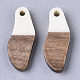 Ciondoli in resina opaca e legno di noce cerato RESI-T035-09-A08-1