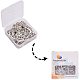 PandaHall Elite 60 pcs Tibetan Style Alloy Infinity Charm Pendant Connector Link for Jewelry Making PALLOY-PH0012-52AS-7