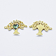 Eco-Friendly Brass Micro Pave Cubic Zirconia Links RB-I078-38G-NR-2
