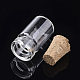 ガラスの瓶のガラスボトルは、コンテナをビーズ  コルク栓付き  ウィッシングボトル  透明  18x10mm  穴：6.5mm  容量：1ml（0.03液量オンス） AJEW-S074-01A-2
