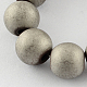 Non-magnetic Synthetic Hematite Beads Strands G-Q933-8mm-06-2