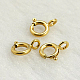 Yellow Gold Filled Spring Ring Clasps KK-G163-7mm-1-1