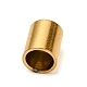 304ステンレス鋼コードエンド  エンドキャップ  コラム  ゴールドカラー  6x5mm  内径：4mm STAS-L270-01D-G-3