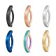 Cerchio per anello di pancia curvo in acciaio inossidabile 6 pz 6 colori 304 JX496A-01-1