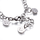 304 Stainless Steel Kitten Charm Bracelets BJEW-I278-01P-4