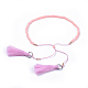 Adjustable Nylon Thread Charm Bracelets BJEW-JB04378-02-3