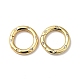 Brass Pave Clear Cubic Zirconia Spring Gate Rings X-KK-J301-15G-1
