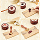 Brass Wax Seal Stamps with Rosewood Handle AJEW-WH0412-0127-3