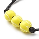 2 bracelet en perles de tennis acrylique 2 couleurs. BJEW-JB08558-01-6