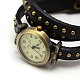 Модные обертывания стиль кожа римские цифры часы браслеты WACH-M054-07-2