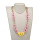 Personalized Aluminium & Acrylic Chain Necklaces NJEW-JN02911-5