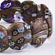 Bracelets extensibles faits à la main en pierres synthétiques et en or avec millefiori BJEW-S039-07-4