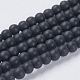 Synthetic Black Stone Beads Strands X-G-G508-6-1