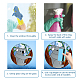 Creatcabin 8 pegatinas de ventana de animales estáticas adhesivas de vidrio para decoración de PVC DIY-WH0379-001-5