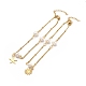 Bracelet de cheville à maillons de perles ccb AJEW-C021-04G-1