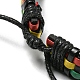 6 pulsera de cordón de cuero sintético trenzado ajustable de 6 estilos con cordón encerado para hombres BJEW-F458-08-5