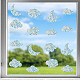 16 Uds. Pegatinas estáticas de película de ventana teñida con láser de color impermeable de pvc DIY-WH0314-098-1