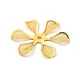 真鍮製ビーズキャップ  鉄のパーツと  エッチングされた金属装飾  花  ゴールドカラー  37x41.5x3mm  穴：3mm KKC-A001-02G-2