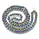 Chapelets de perles en hématite synthétique sans magnétiques G-S352-34-2