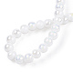 Chapelets de perles en verre opaque électrolytique X-GLAA-T032-P4mm-AB02-5