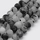 Natural Black Rutilated Quartz Beads Strands G-F570-02-8mm-1