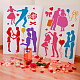 12 Stück Valentinstag Haustier aushöhlen Zeichnung Malschablonen DIY-WH0394-0177-4