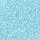 11/0グレードの丸いガラスシードビーズ  透明インサイドカラー  ABカラーメッキ  ライトブルー  2.3x1.5mm  穴：1mm  約48500個/ポンド SEED-N001-E-315-2