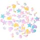 PandaHall Elite 50pcs 5 Style Mixed Color Resin Flatback Cabochons Glittery Slime Charms Imitation Jelly Style Embellishments for DIY Phone Case Decoration Scrapbooking DIY Crafts CRES-PH0003-15-1