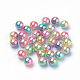 Cuentas de perlas de imitación acrílica arcoiris OACR-R065-5mm-A07-1