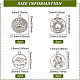Benecreat 24 pz 4 ciondoli in lega di stile tibetano TIBEP-BC0001-01-2