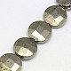 Natural Pyrite Beads Strands G-L033-12x5mm-02-2