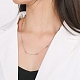 304 colliers chaîne à maillons ronds en perles d'acier inoxydable pour femmes NJEW-D058-02P-4