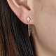 Boucles d'oreilles pendantes en forme d'étoile en zircone cubique avec pompon pour femme EJEW-F317-15G-3