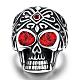 Punk Skull Stainless Steel Cubic Zirconia Rings for Men RJEW-BB03807-9-1