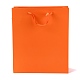 長方形の紙袋  ハンドル付き  ギフトバッグやショッピングバッグ用  レッドオレンジ  33x28x0.6cm CARB-F007-03G-1