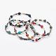 Faceted Natural Indian Agate Beads Stretch Bracelets BJEW-JB03387-1