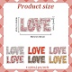 12Pcs 6 Colors Valentine's Day Theme Word LOVE Hotfix Rhinestone PATC-FG0001-69-2