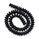 Fili distanziatori perline in pietra sintetica nera X-G-R359-3x6-01-1-2